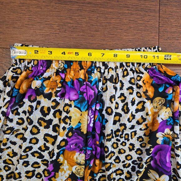 Y2K 90s Prestige Edge Semi-Sheer Floral Animal Print Maxi Shirt Juniors Small - Picture 6 of 6